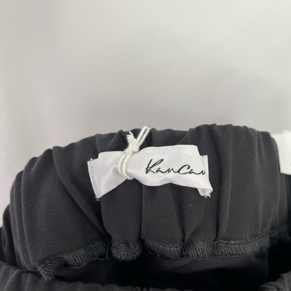 KanCan Women's Black Charcoal Drawstring Straight Leg Track Pants Joggers Size M - Picture 2 of 10